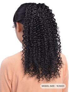 Tóc xoăn tổng hợp kiểu đuôi ngựa xoăn vừa - màu đen - Xem 2