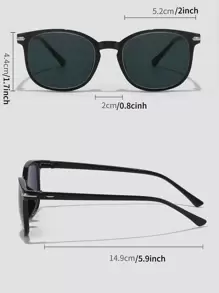 偏光太阳镜，复古方形框架塑料时尚经典款式，适合户外运动、骑行、旅行、海滩、驾驶、钓鱼、防紫外线时尚遮阳优雅装扮家庭出游旅行度假假期适合夏季海滩度假、户外、旅行 - 灰色 - 查看 7