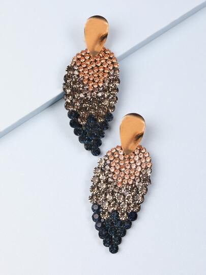 اقراط متدلي ورق حجر الراين