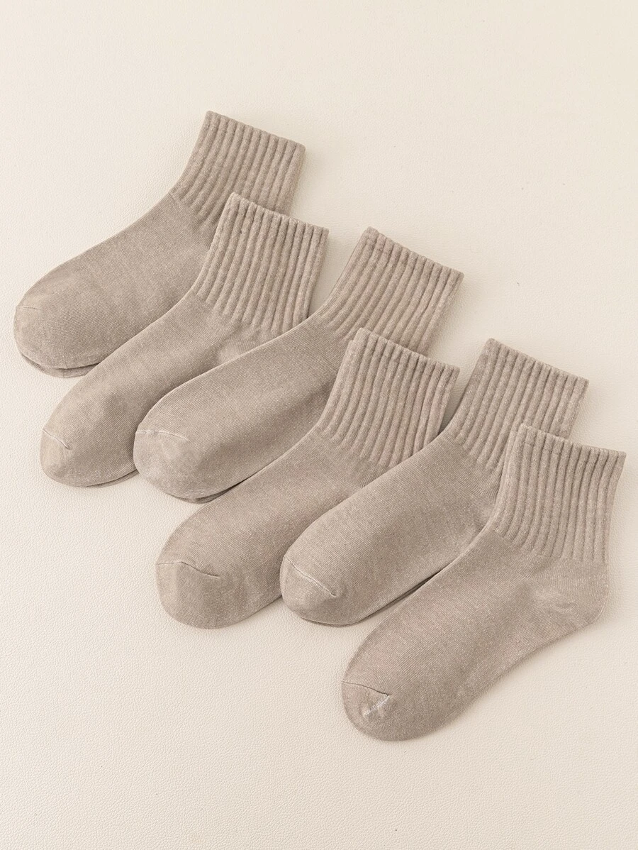 6 Paar Einfarbige Socken