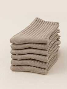 6 Paar Einfarbige Socken