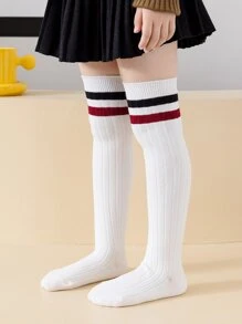 Niñas Calcetines sobre rodilla con patrón de rayas - Multicolor - Ver 1