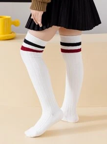 Niñas Calcetines sobre rodilla con patrón de rayas - Multicolor - Ver 3