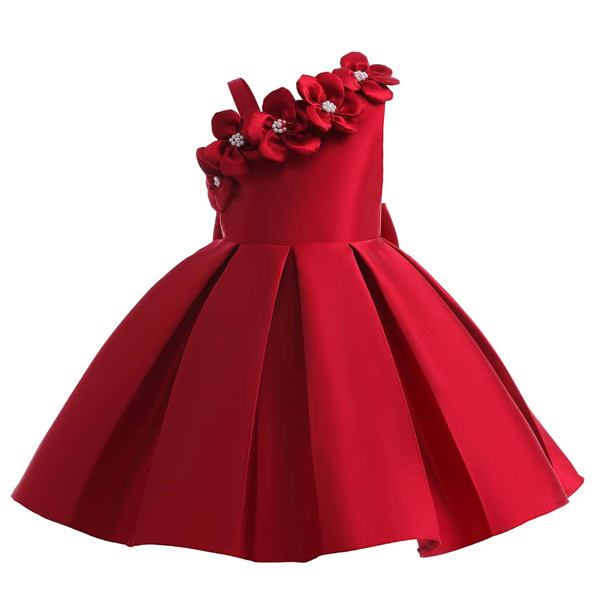 Vestido de fiesta de jacquard floral elegante, adecuado para la noche, el cumpleaños, las vacaciones, sin diadema