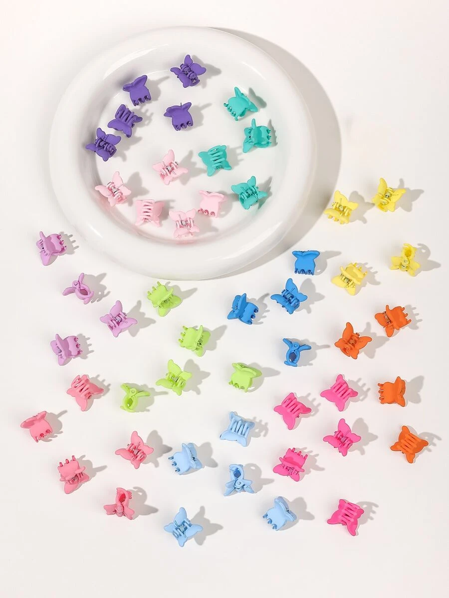 50 chiếc kẹp tóc hình con bướm màu sắc ngẫu nhiên dễ thương,Dopamine - Nhiều màu - Xem 1