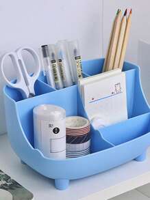 1pc Multifunction Pen Holder - Blue - View 1