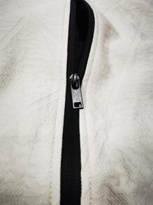 Manfinity Homme 男士寬鬆款拉鍊飛行外套