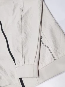 Manfinity Homme 男士寬鬆款拉鍊飛行外套