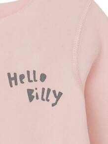 Niñas Conjunto de pijama con estampado de letra - Rosa Pálido - Ver 5