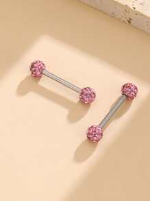 2 chiếc khuyên xỏ khuyên ngực bằng thép không gỉ, trang sức xỏ khuyên cơ thể - Nhiều màu - Xem 2