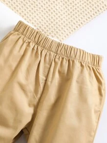 Baby Boy Bow Front 2 In 1 Shirt & Pants