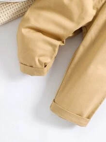 Baby Boy Bow Front 2 In 1 Shirt & Pants