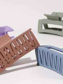 1pc/10pcs Square Matte Morandescent Color Hair Claw Clips Hair Jaw Clip Hair Clamps Hair Clutch Hair Catcher Clip Fall Winter Hair Clip Hair Accessories For Women For Vacation Outfits Woman - Multicolor - View 4