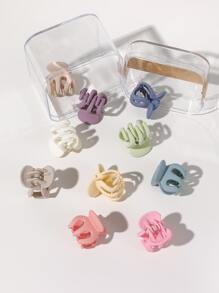 10pcs Minimalist Hair Claw - Multicolor - View 1