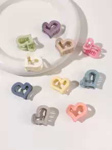 10 cái Heart Design Hair Claw - Nhiều màu - Xem 1