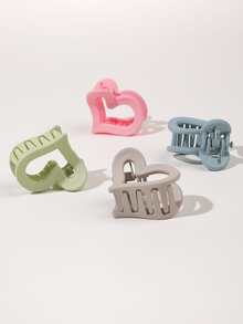 10 cái Heart Design Hair Claw - Nhiều màu - Xem 4