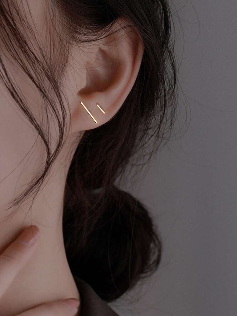 Andkiss 2pairs Minimalist Stud Earrings