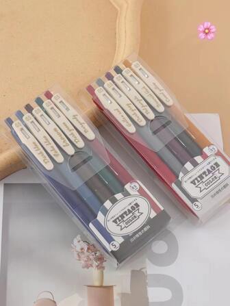 5 piezas Pluma de gel de color al azar de plástico