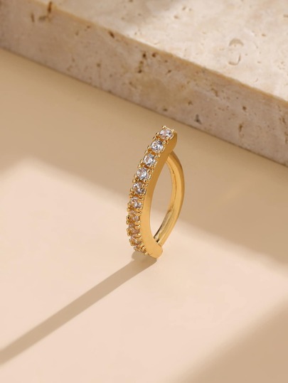 Perfect Piercing Rhinestone Decor Navel Belly Ring Copper Rainbow Magnetic Septum Piercing Jewelry