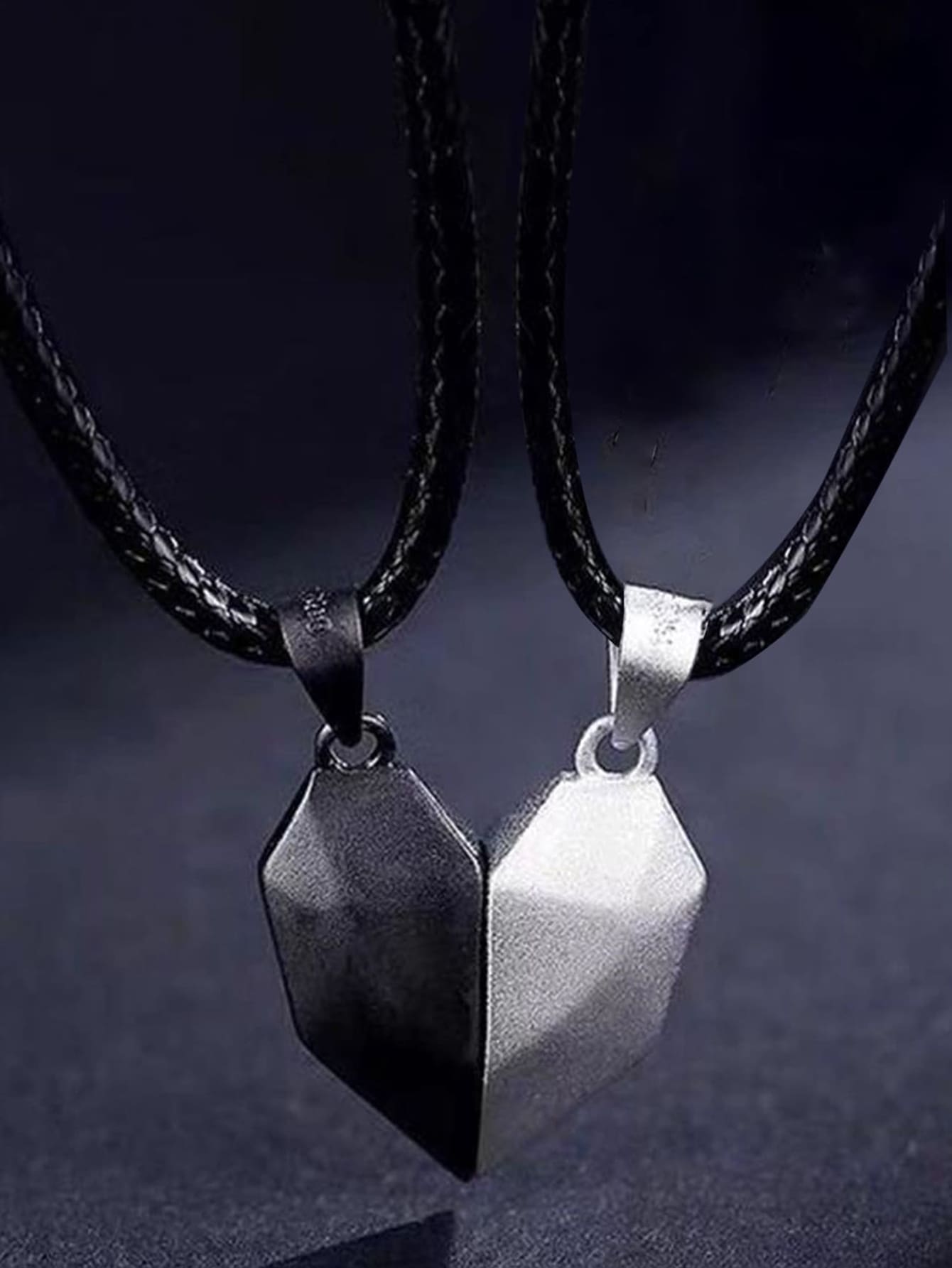 Dellgoo 2 piezas Collar pareja con accesorio de corazón