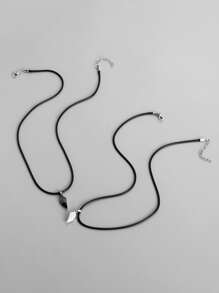 Dellgoo 2 piezas Collar pareja con accesorio de corazón