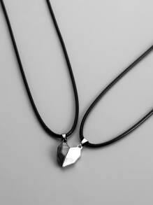 Dellgoo 2 piezas Collar pareja con accesorio de corazón