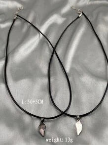 Dellgoo 2 piezas Collar pareja con accesorio de corazón