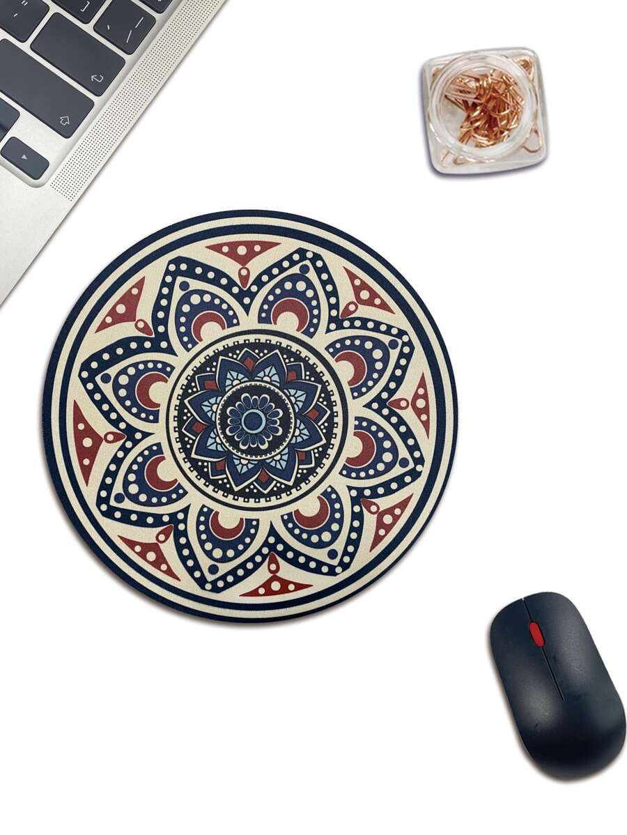 Alfombrilla de ratón con estampado de mándala - Multicolor - Ver 1