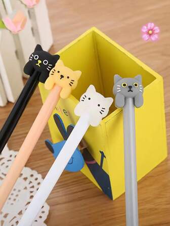 2pcs Cat Design Random Gel Pen