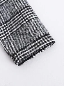 SHEIN 小男童格紋西裝領西裝外套和褲子無襯衫