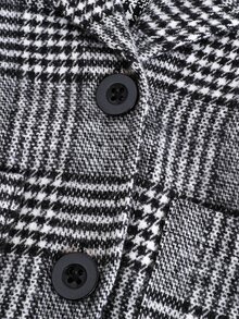 SHEIN 小男童格紋西裝領西裝外套和褲子無襯衫