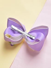 1中大童帶泡泡花蝴蝶結髮夾