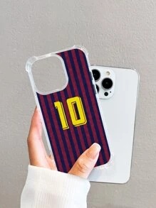 Jersey Striped Print Phone Case Compatible With IPhone15/15Plus/15Pro/15Promax - Multicolor - View 3