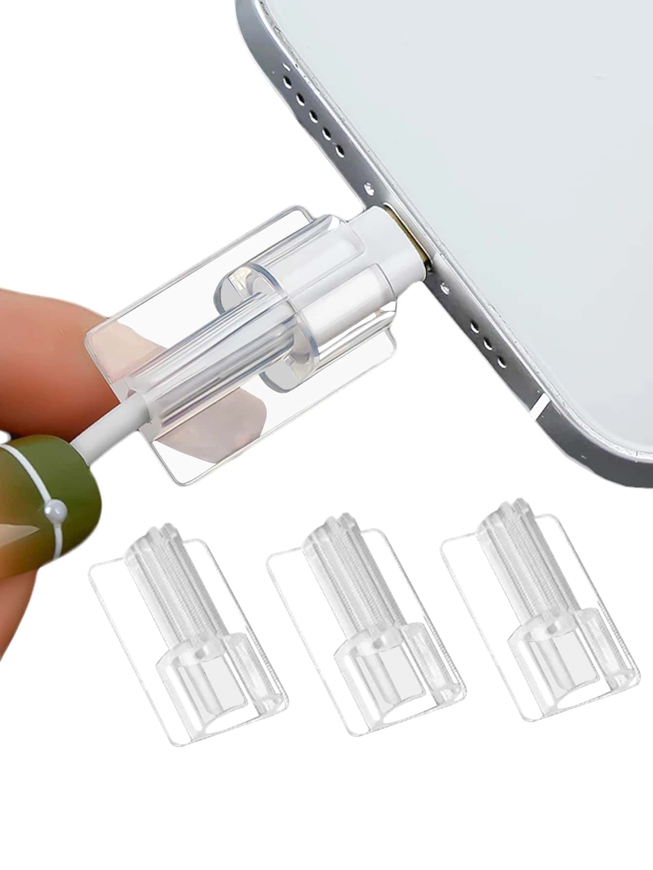 2 miếng bảo vệ cáp dữ liệu rõ ràng - Trong sáng - Xem 1