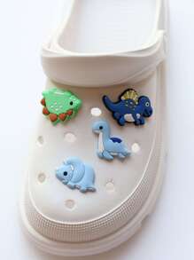 4入組靈感來自恐龍的兒童鞋飾,可黏貼在鞋子上 - 彩色 - 查看 1