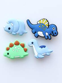 4入組靈感來自恐龍的兒童鞋飾,可黏貼在鞋子上 - 彩色 - 查看 2