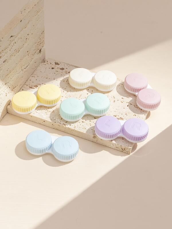6pcs Letter Detail Contact Lens Case SHEIN USA