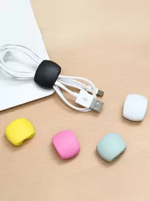 5pcs Travel Data Cable Organizer Clips, Earphone & Charging Cable Winder Holder, Minimalist Multi-Function Cord Wrap - Multicolor - View 4