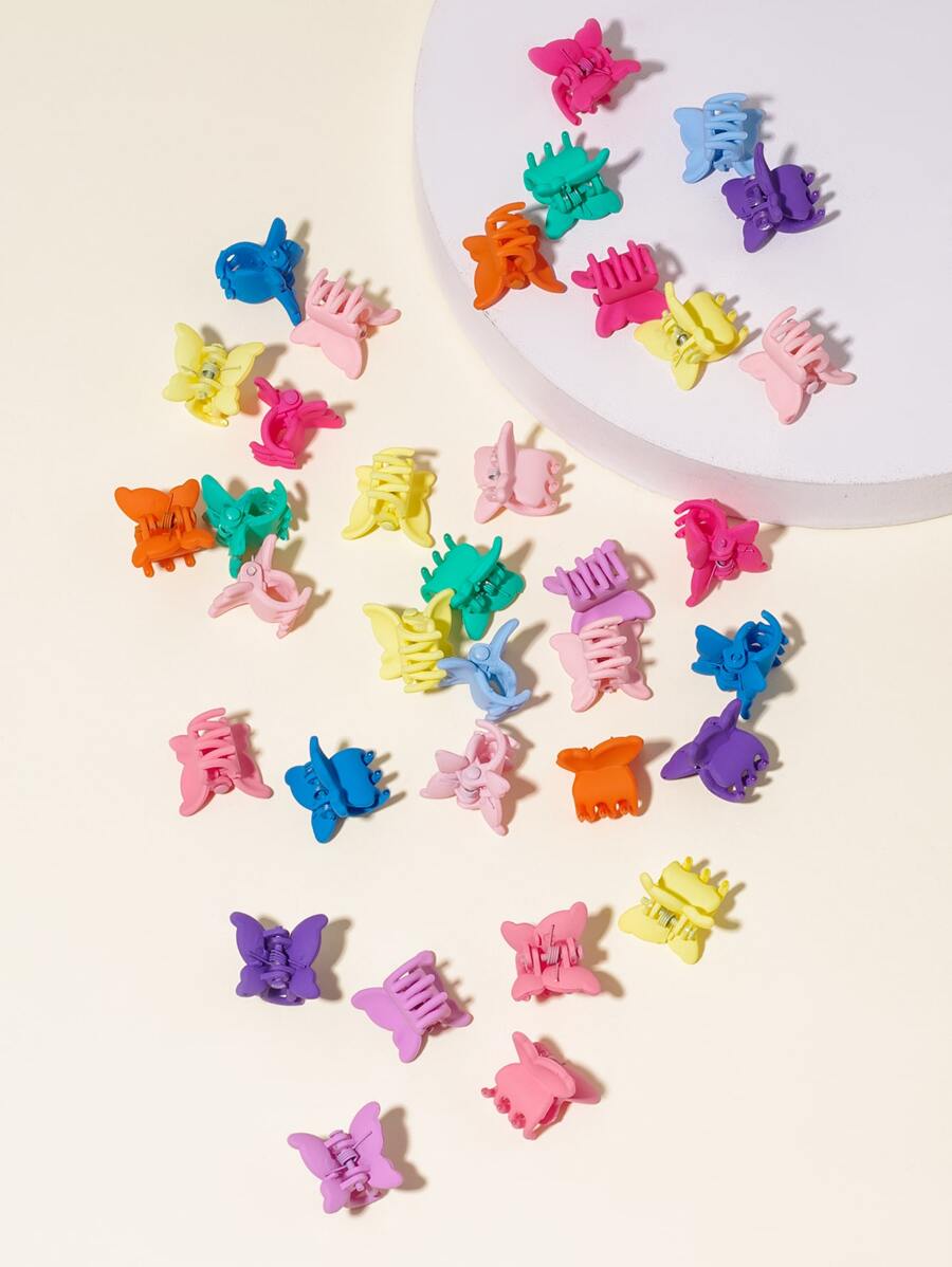 30 cái Kẹp tóc thiết kế hình bướm cho bé gái mới biết đi - Nhiều màu - Xem 1