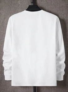 GENTILAND Men Figure & Letter Graphic Tee - White - View 2