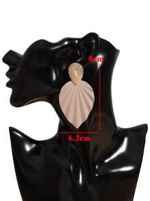 Leaf Drop Earrings - Apricot - View 3