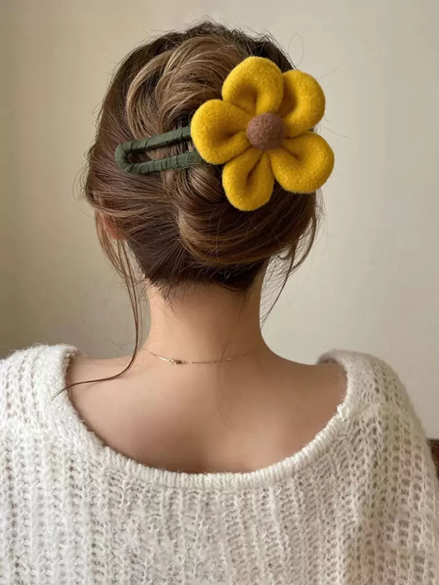 Kẹp tóc trang trí hoa dễ thương, món quà hoàn hảo cho bạn bè để sử dụng hàng ngày, kẹp càng cua, kẹp tóc cài đầu, đồ dùng học tập, trang phục du lịch, phụ kiện tóc nữ, phụ kiện đội đầu, ghim cài tóc. - Nhiều màu - Xem 1