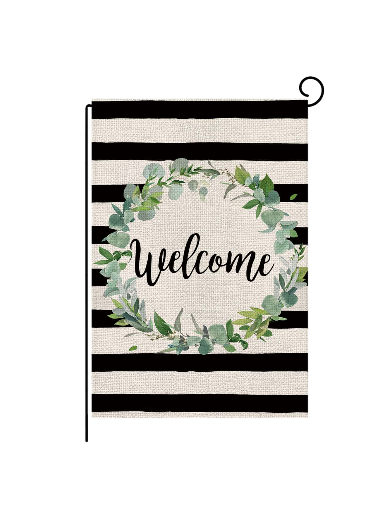 1pc Letter Graphic Garden Flag - Multicolor - View 1