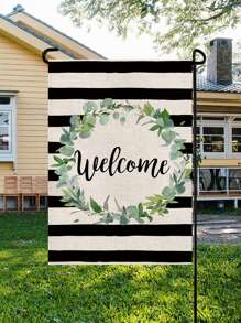 1pc Letter Graphic Garden Flag - Multicolor - View 4