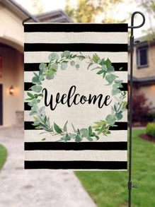 1pc Letter Graphic Garden Flag - Multicolor - View 2