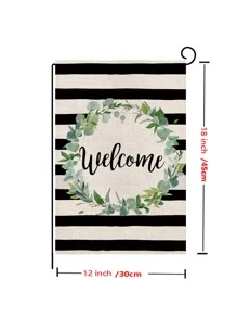 1pc Letter Graphic Garden Flag - Multicolor - View 3