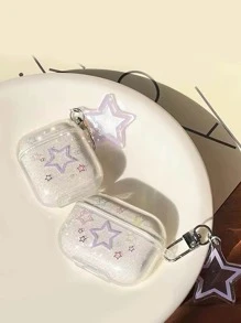 Starry Glitter Design Earbuds Protective Case Compatible With Apple Airpods 1/2/3/Pro/Pro2 For Gifts - Multicolor - View 2