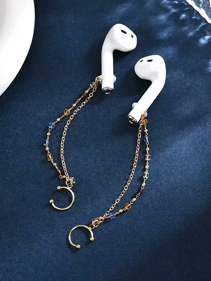 2pcs Earphone Anti-lost Chain - Gold - View 1