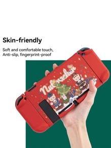 GeekShare 聖誕卡通熊圖案殼套適用於Nintendo Switch - 彩色 - 查看 4