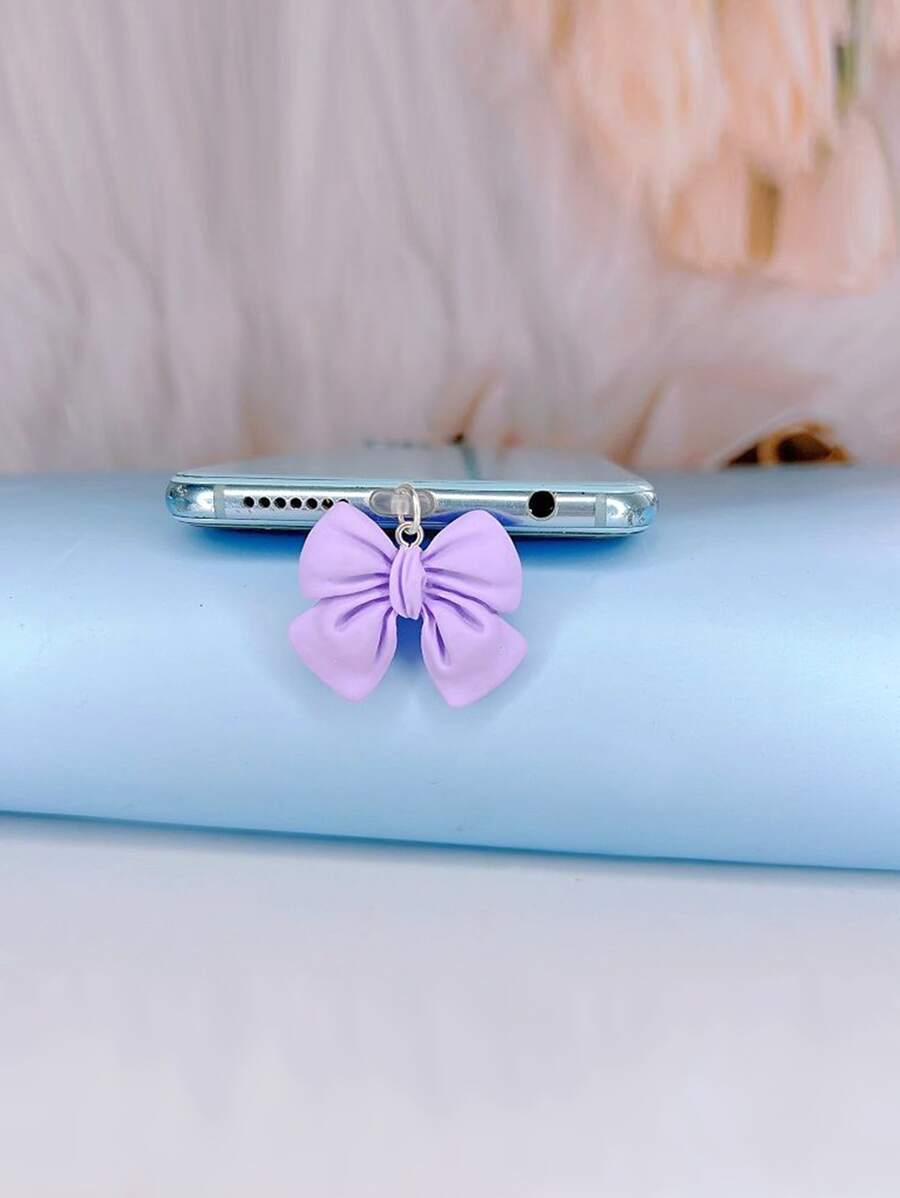 1 pieza Tapón antipolvo con diseño de lazo - Morado - Ver 1